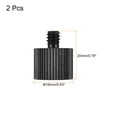 thumbnail image 2 of Mic Stand Adapter 1/4-20 Male to 3/8-16 Female Screw Thread Adapter for Microphone Tripod Stand Black 2 Pcs, 2 of 6