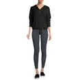 thumbnail image 2 of No Boundaries Juniors Slim Fit Mid Rise Ankle Leggings, 2 of 5