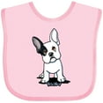 thumbnail image 3 of Inktastic B/W Frenchie (Darks) Boys or Girls Baby Bib, 3 of 4