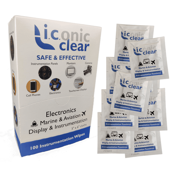 Iconic Clear Electronics Marine & Aviation Wipes 100ct