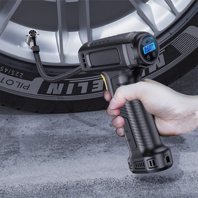 RXIRUCGD 150PSI Tire Inflator Portable A-ir Compressor A-ir Pump For Car Tires 12V Auto Tire Pump With Digital Pressure Gauge With Emergency LED Light