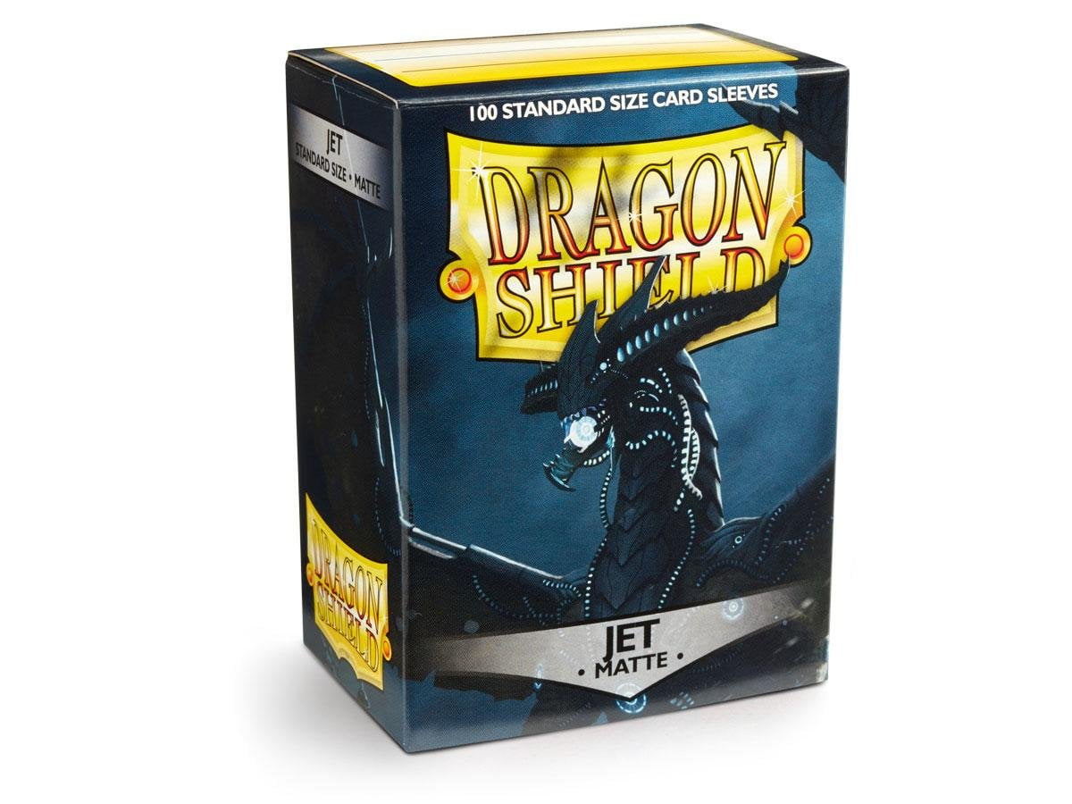 10 Packs Dragon Shield Matte Jet Standard Size 100 ct Card Sleeves Display Case