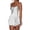 White, variant on Women'S Elegant Satin A-Line Summer Sleevesless Bandage Back Spaghetti Strape Tiered Jumpsuits Black L