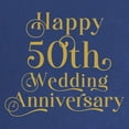 thumbnail image 2 of CafePress - 50Th Wedding Anniversary Gold Retro Typography Maternity T Shirt - Maternity Dark T-Shirt, 2 of 3