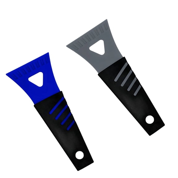 Ice Scraper for Car Windshield, Plastic Snow and Ice Scraper Tool with Non Slip Handle, Scratch Free Winter Ice Removal Tool for Cars SUVs and Trucks(Gray Blue)