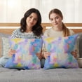 Blue Purple Oil Painting Pillow Covers Set of 2, Abstarct Gradient Dark ...