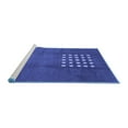 thumbnail image 2 of Ahgly Company Machine Washable Indoor Square Abstract Blue Modern Area Rugs, 5' Square, 2 of 4