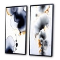 thumbnail image 3 of Designart "Transient Spirit Deep Blue Ink Abstract" Abstract Painting Framed Wall Art Set Of 2 - Modern Blue Framed Canvas Set For Living Room Decor, 3 of 6
