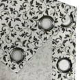 thumbnail image 4 of Ambesonne Leaf Grommet Curtain, Monochrome Scroll Pattern, 50" x 96", Black Cream, 4 of 6