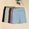 thumbnail image 2 of Luluwomen-pantalones cortos deportivos de cintura alta, Shorts ajustados para Yoga, Fitness, correr, ciclismo, secado rápido, transpirables, 3 cuartos, 2 of 4