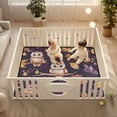 thumbnail image 2 of WOBOGO Adorable Baby Owls and Acorns Pattern Baby Playmats Extra Large Waterproof Rollable Activity Pads for Toddlers 50×50inch, 2 of 7