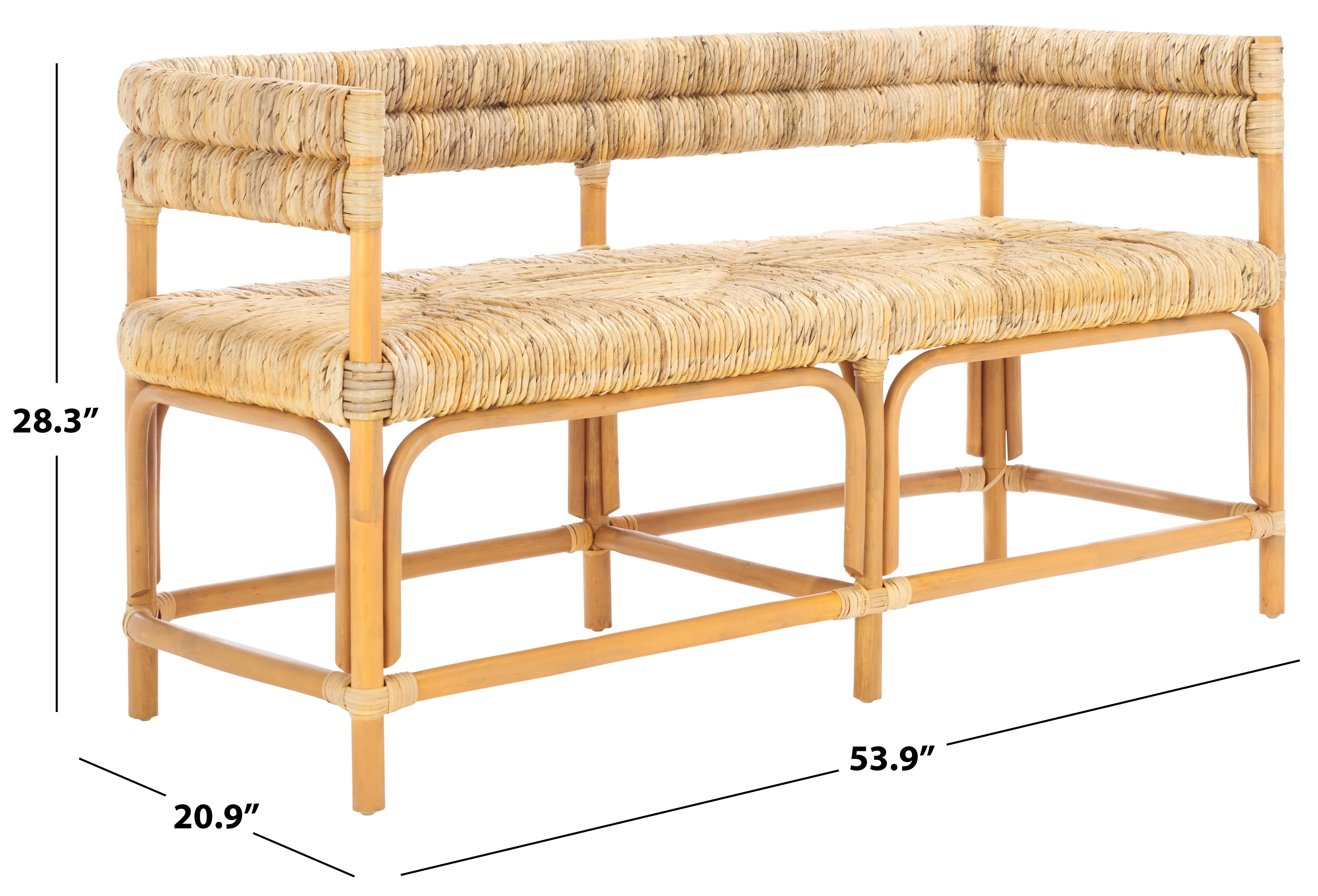Safavieh Couture Elexa Banana Weaving Bench, Natural