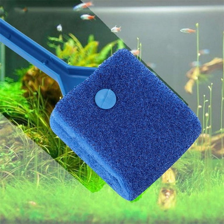  AQQA Aquarium Strong Magnetic Cleaner Brush, Fish Tank Glass  Algae Magnet Cleaning Tool Floating Cleaner Scrubber Brush with 2  Detachable Scraper (Blue,M) : Pet Supplies