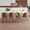 Brown, variant on Hawsaiy Modern Swivel Bar Stools Set of 4 26" Counter Height Bar Stools with Back, Upholstered Chenille Bar Chairs, Solid Wood Legs Kitchen Island Stools with Footrest, White