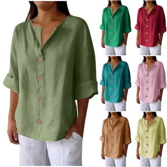 LZJN Women's Hanten Cardigan - Linen Kimono Top With Floral Print, Lace-Up Front, Retro Style