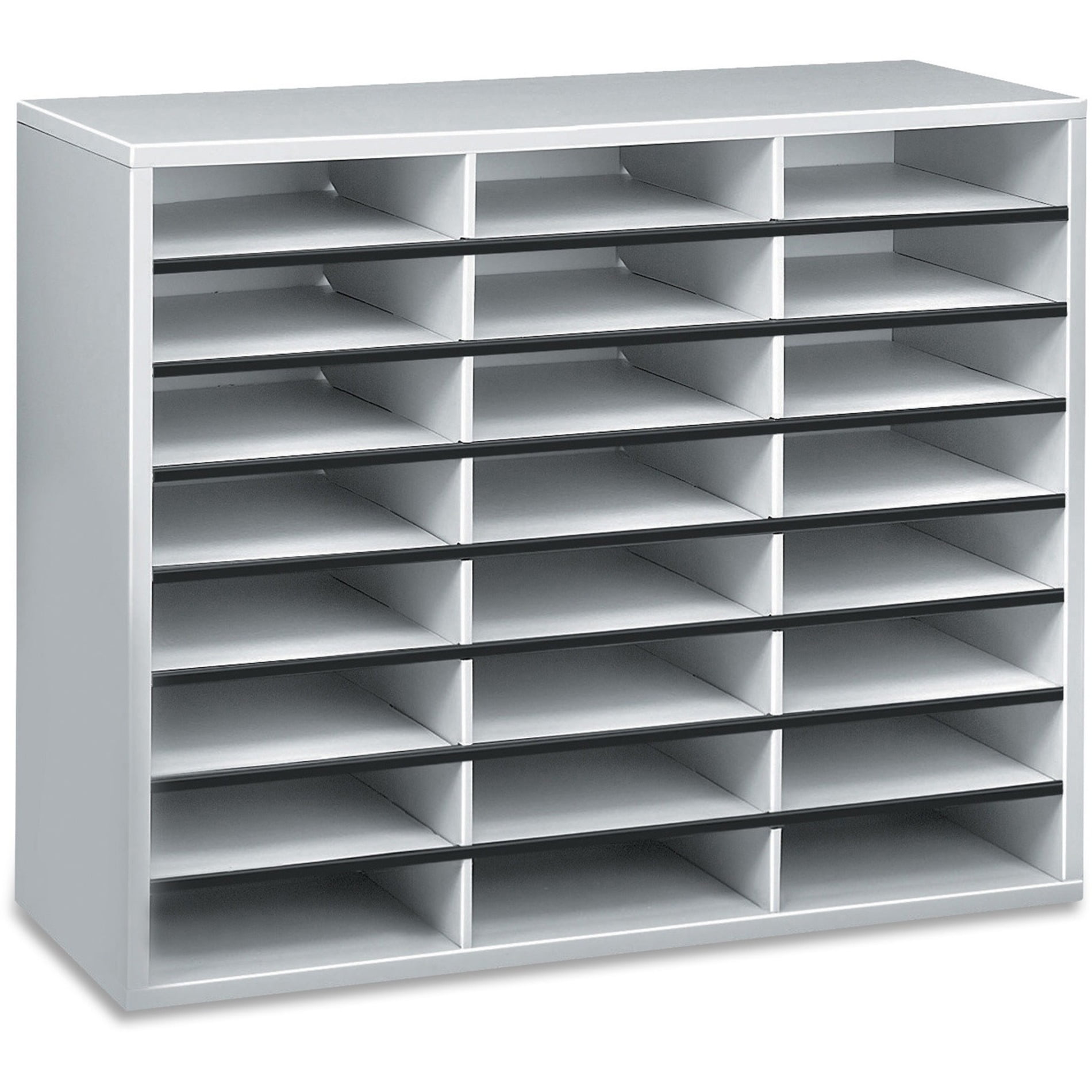 Photo 1 of Fellowes, 24-Compartment Sorter Literature Organizer, Dove Gray