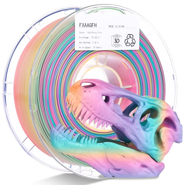 Filamento para impresora 3D FXAAGFH Rainbow 3D PLA 1.75 mm 1 kg