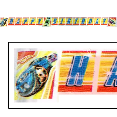 Hot Wheels 'Fast Action' Happy Birthday Banner (1ct)