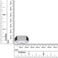 thumbnail image 3 of 1/2 Carat Round Cut Black And White Natural Diamond Men's Wedding Band Ring In 14k White Gold Over Sterling Silver (0.50 Cttw, I2-I3 Clarity) Ring Size-10.5, 3 of 3