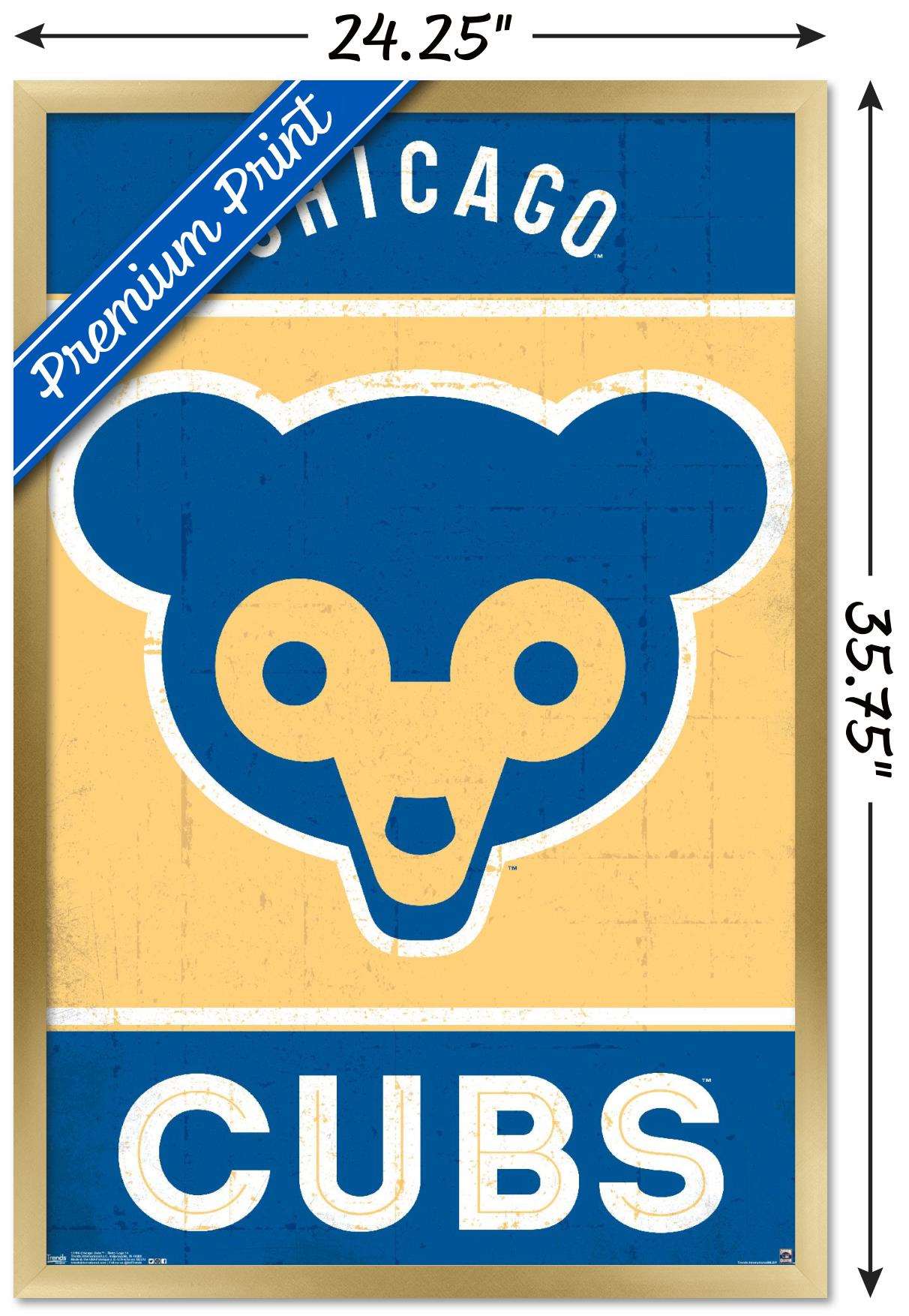 MLB Chicago Cubs - Retro Logo 14 Wall Poster, 22.375" x 34", Framed