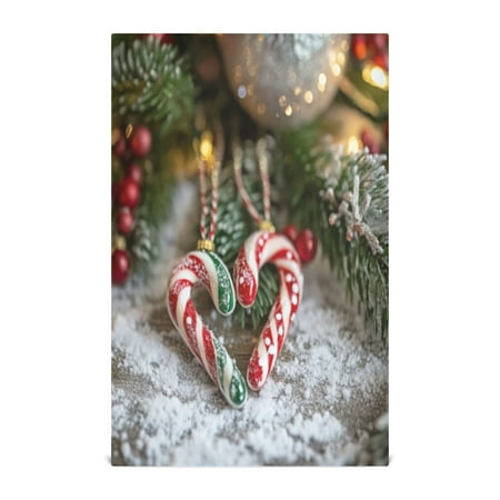 

Kitchen Towel 28x18 Inches x4，Plate Towel Decorative Towel Napkin Tea Towel Tea Towels For Kitchen Dish Cloths & Dish Towels Christmas Candy Canes Picture