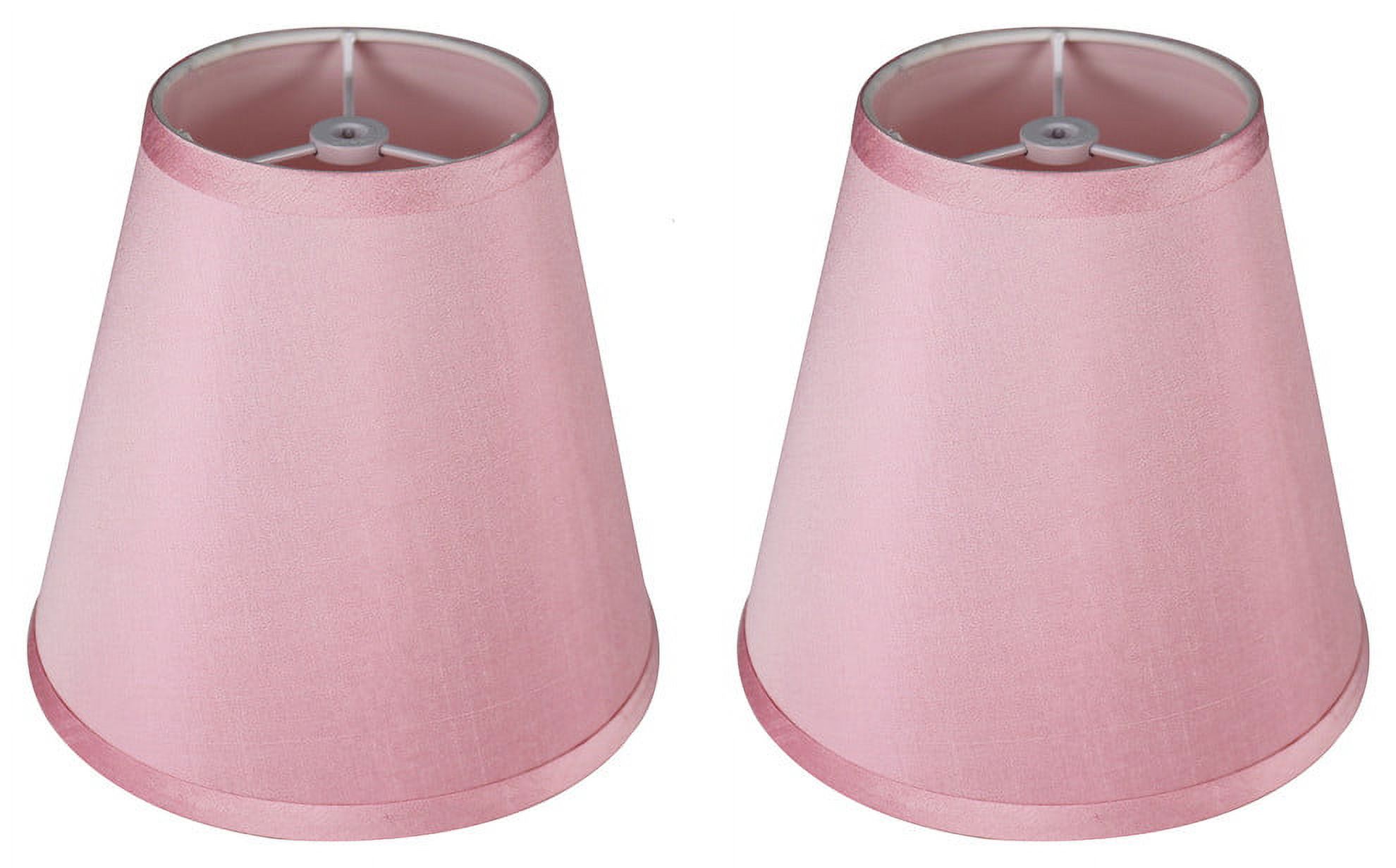 Urbanest Faux Silk Empire Lamp Shade 5x9x8.5", Pink, Set of 2