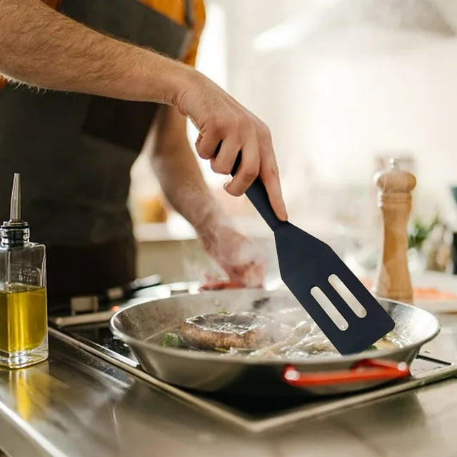 Mini Serving Spatula Cookie Silicone Spatulas Flexible Nonstick Silicone Serve Turner Heat For Flip Egg In Small Frying Pan Cookie Batter Cookware Cooking Baking Cooking Utensils Set Stainless Steel