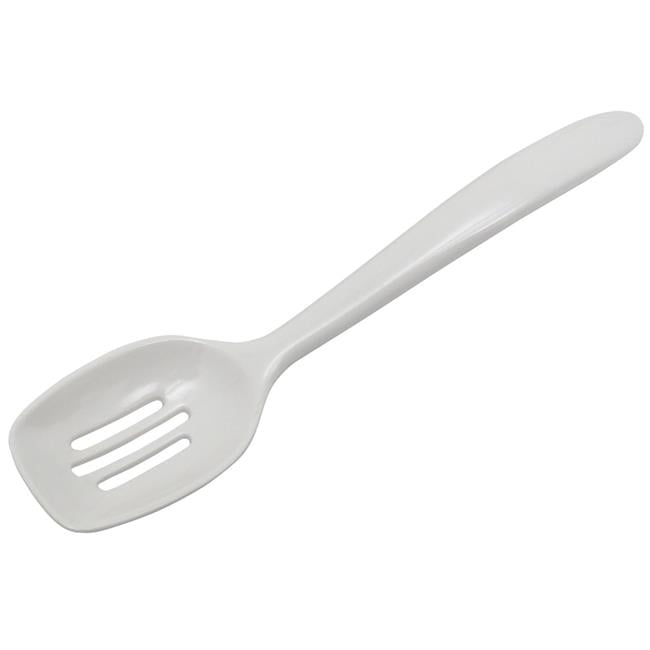 7.5 in. Melamine Mini Slotted Spoon White, Pack of 200