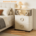 thumbnail image 3 of SpaceMuse 115Qt Stackable Storage Bins, 3 Tiers Foldable Storage Boxes with Visible Doors, Plastic Collapsible Cabinet with Wheels & Lids for Closet Clothes Organization, Snack Toys Home locker, 3 of 7