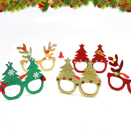Christmas Glasses Frame Christmas Tree Glasses Christmas Decoration Costume Eyeglasses Creative Funny Eyewear for Xmas Holiday