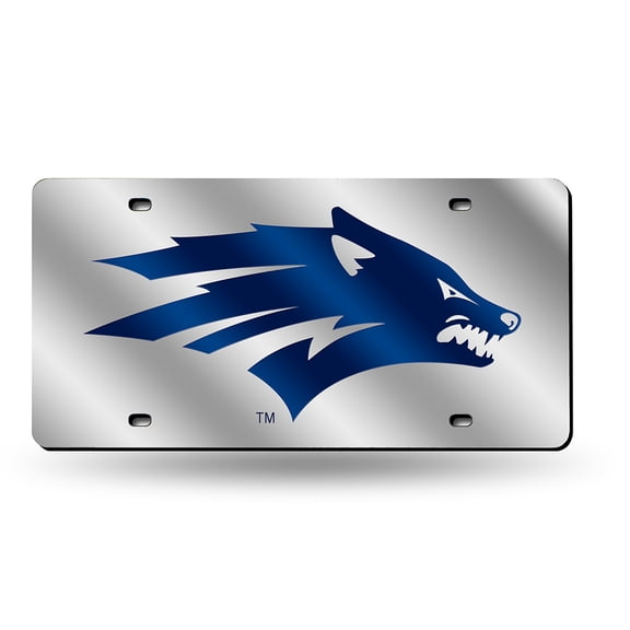 Nevada Reno Wolf Pack Mirrored Laser Cut License Plate Laser Tag