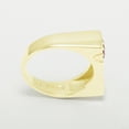 thumbnail image 5 of LBG British Made 14k Yellow Gold Natural Ruby Mens Band Ring - 25 size options - Size 7.25, 5 of 6
