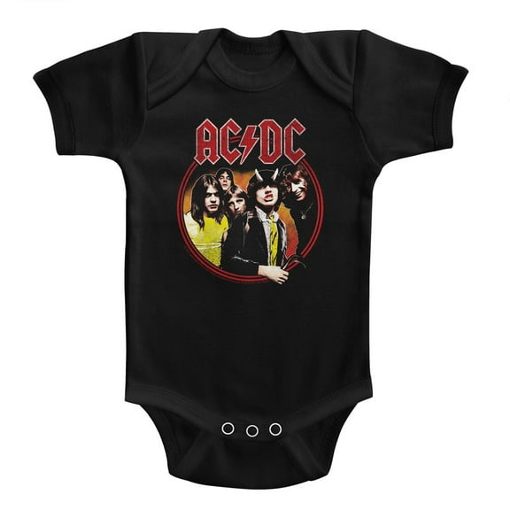 AC/DC Highway To Hell Circle Black Infant Baby Romper T-Shirt