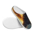 thumbnail image 3 of Haiem Golden Cloud Winged Dog Print Women's Fuzzy Memory Foam House Slipper Cozy Home Footwear Non-slip Winter Slippers-44/45, 3 of 7