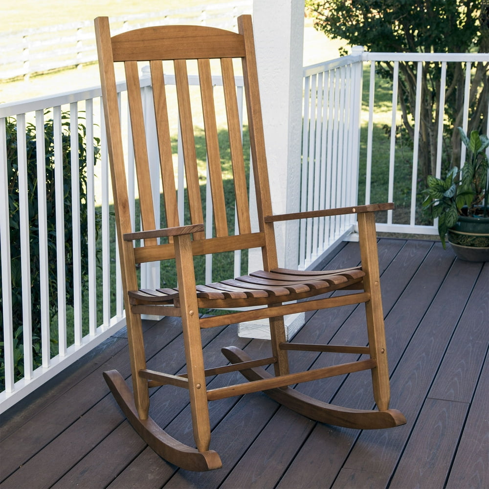 Mainstays Outdoor Wood Slat Rocking Chair