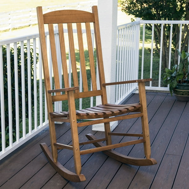 Mainstays Outdoor Wood Slat Rocking Chair