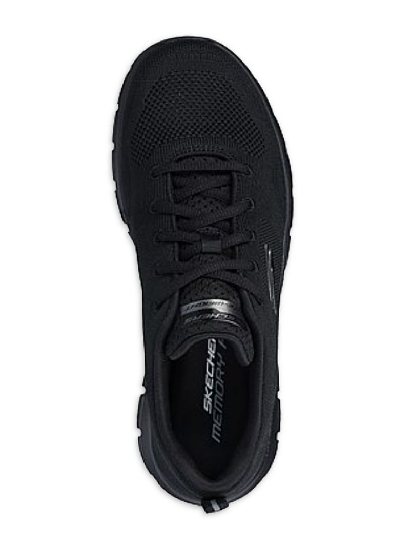 SKECHERS Memory Foam ブラック スニーカー Skechers Men's Memory Foam Summits Lace-Up Sneaker (Wide