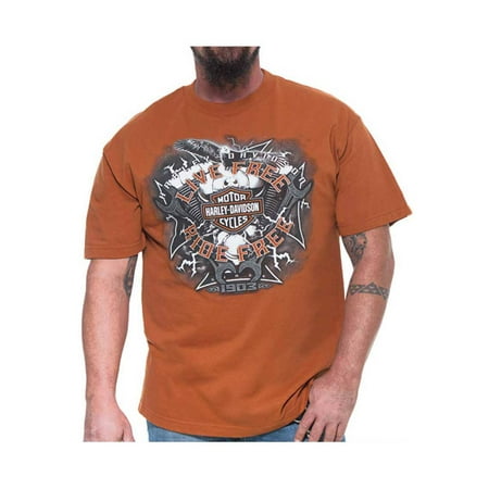 - Harley-Davidson Men's Electric Bar & Shield Short Sleeve T-Shirt, Texas Orange, Harley Davidson