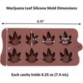 thumbnail image 3 of Moldes para dulces de marihuana, bandejas de silicona con hojas de tarro para fiesta de dulces de chocolate, molde de regalo novedoso, paquete de 3, 3 of 5