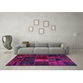 thumbnail image 3 of Ahgly Company Indoor Rectangle Oriental Pink Modern Area Rugs, 7' x 9', 3 of 4