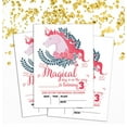 thumbnail image 2 of Darling Souvenir White Birthday Invitation Card Printable Fill or Write In Blank Invites Party Supplies Pack Of 28 5 x 7 Inches, 2 of 5
