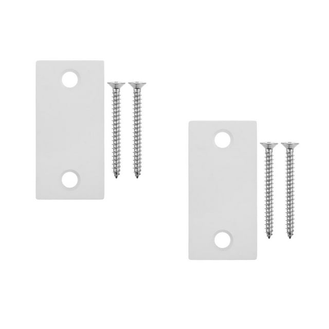 LOVEVER 2 Sets Of Door Lock Plate Cover Latch Strike Plate Door Lock Cover Plates Storm Door Strike Plate Door Plate Door Hole Cover Rv Door Strike Plate