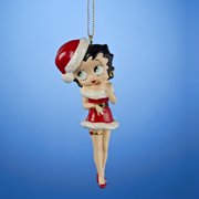 Kurt S. Adler 3.75" Betty Boop Short Santa Suit Dress with Hat Christmas Ornament - Red