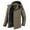 Army Green, variant on Winter Lined Insulated Detachable Liner Windproof Cold Jacket Casual