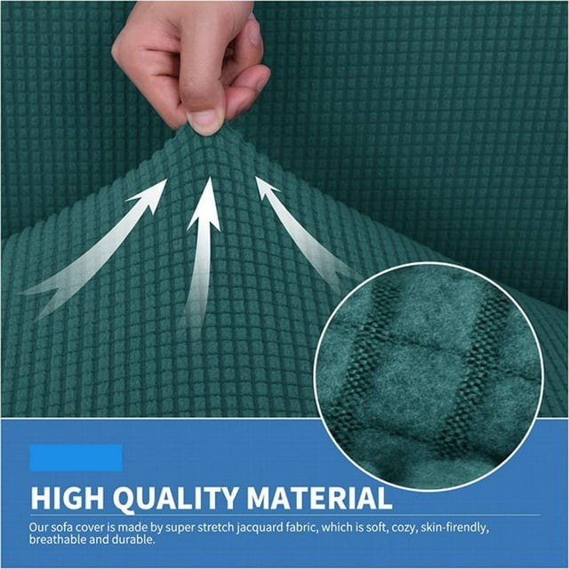 Housse de Canapé Extensible Texturée 4 Pcs Housse de Canapé Douce Lavable en Machine