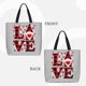 thumbnail image 2 of Fotbe Buffalo Plaid Love And Gnome Bolsa Tote con Estampado para Mujer, Bolsos con Cremallera, Bolsa de Hombro Casual de Gran Capacidad con Bolsillos Internos, 2 of 7