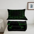 YST Green Black Comforter Geometry Bedding Comforter Sets