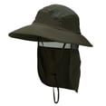 thumbnail image 3 of Sombrero para el solapa para el cuello Sombrero de cubo Cordón ajustable para la barbilla Gorra de protección solar Sombrero de malla Sombrero Salvador  Sombrero de pescador de ala ancha, 3 of 10