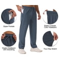 thumbnail image 5 of Weilanxin Men's Lightweight Sweatpants with Zipper Pockets Cool-Touch Athletic Pants for Men Gym Pants for Workout,Jogging,Running, 5 of 10