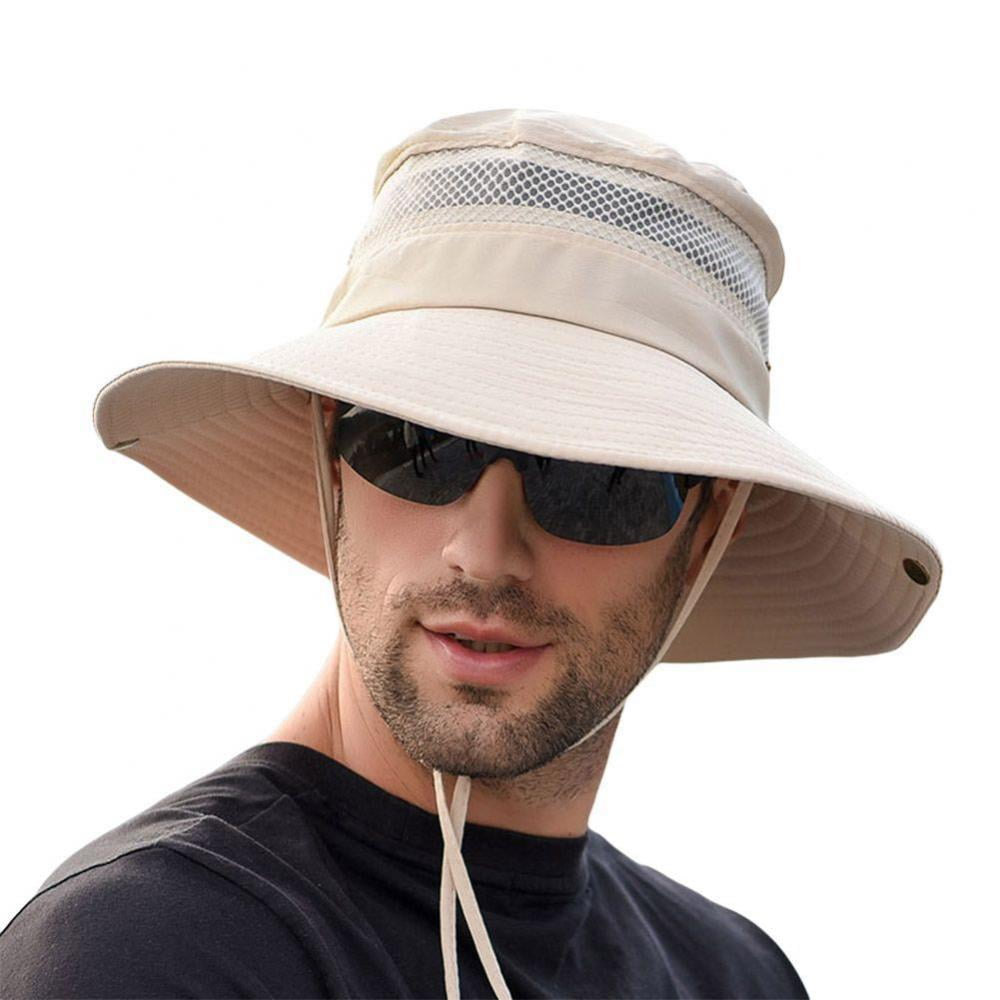Wide Brim Sun Hat Men Women, Hiking Fishing Sun Hat, Chin Strap